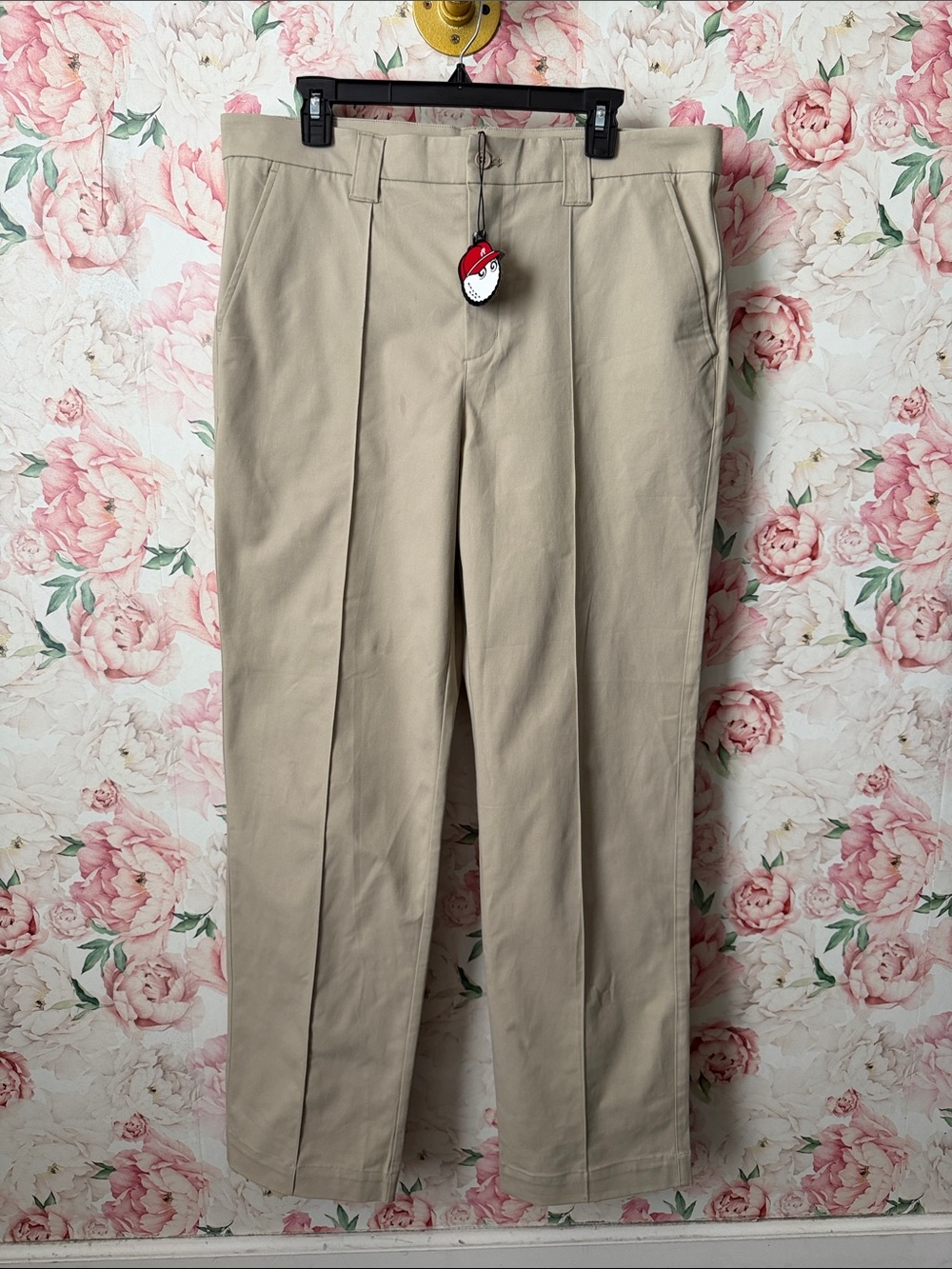 NWT Malbon Men’s Khaki Tan Golf Pants Trousers size 34 x 32